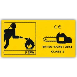 Etiqueta rectangular serigrafiada riesgos laborales