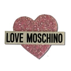 corazon glitter moschino alta frecuencia rosa