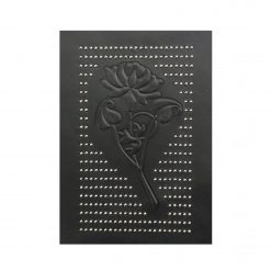 etiquetas de piel con relieve machi-hembrado
